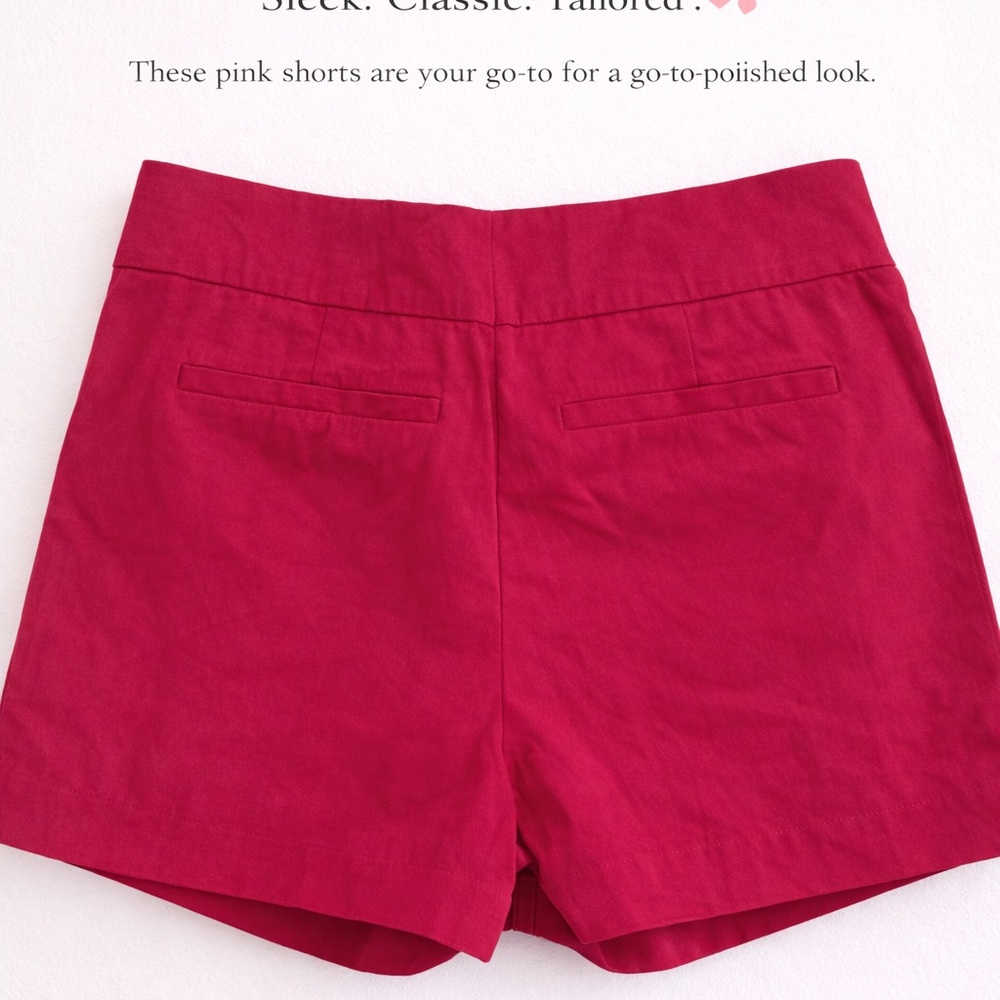 New York & Company Hot Pink Tailored Bermuda Shorts